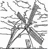 Coloring Windmill Night Pages Rainy Getcolorings Windmills sketch template