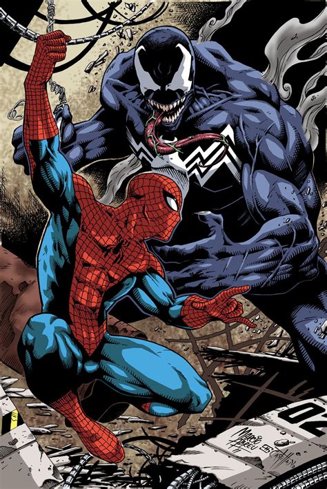 spiderman vs venom by marcio friendly r comicbooks