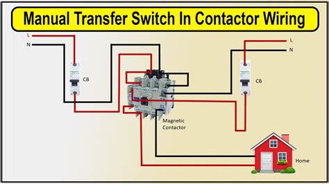 manual transfer switch  contactor wiring diagram automatic transfer switch
