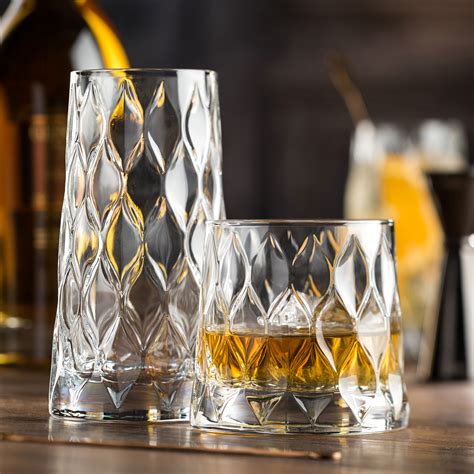 Leafy Long Drink Glasses At