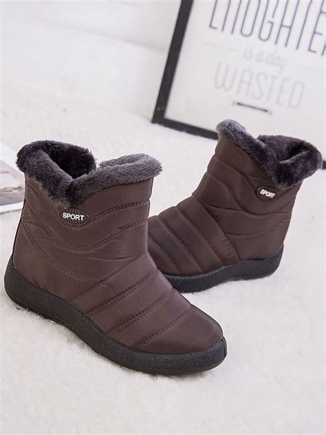 luxur luxur ladies womens waterproof snow boots fur lined winter warm booties flat slip