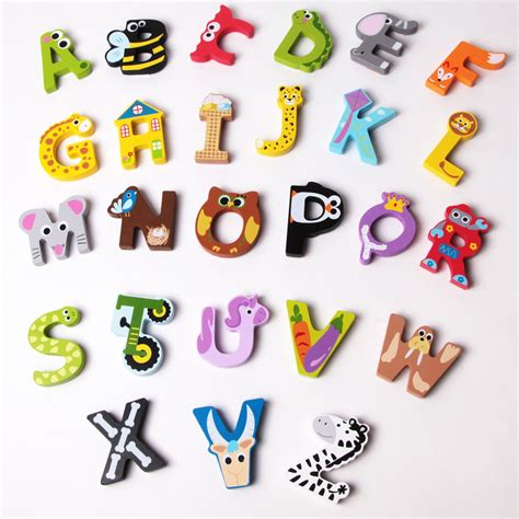 kids sticky wooden animal alphabet letter toys greatergood
