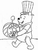 Winnie Pooh Coloring Da Pages July Colorare Disegni Fourth Kids Color Disney Bear Printable Di Sheets Animation Movies Haiti Flag sketch template