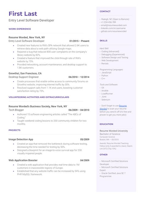 senior full stack developer resume    resume worded