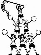 Cheerleader Coloring Pages Pyramid Color Drawing Place Getdrawings sketch template