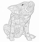 Zen Pig sketch template