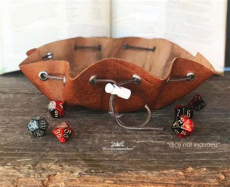 leather dice bag tabletop gaming leather dice tray leather etsy