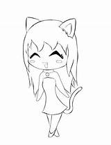 Coloring Pages Emo Cute Anime Puppy Girls Wolf Girl Pup Getcolorings sketch template