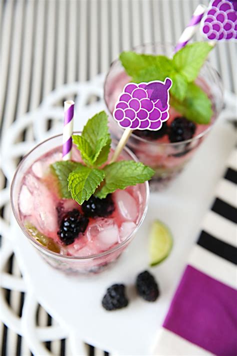 blackberry mojitos diy stir sticks pizzazzerie