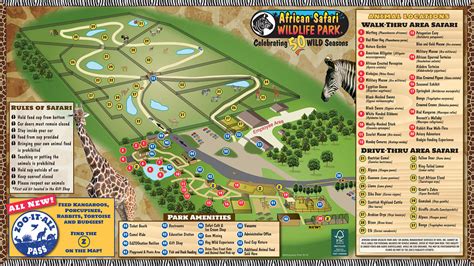 park map african safari wildlife park port clinton