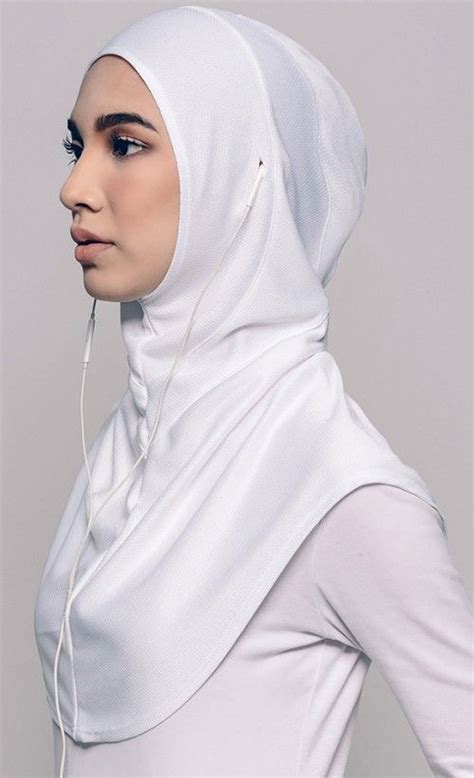 najwaa sport  hijab  white fashionvalet sports hijab hijab