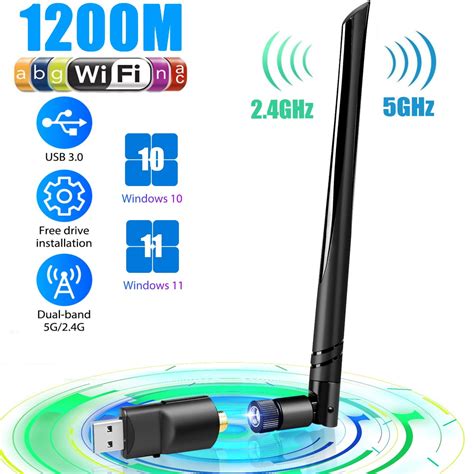 Usb Wifi Adapter Eeekit 1200mbps 2 4ghz 5ghz Dual Band Fast Usb3 0