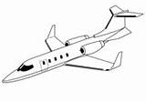 Jet Coloring Gulfstream Airplane Pages Printable Book sketch template
