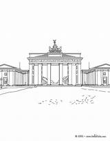 Puerta Tor Brandenburg Brandenburger Ausmalbilder Brandeburgo Hellokids Deutschlandkarte sketch template
