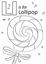 Letter Coloring Lollipop Pages Printable Alphabet Drawing Colouring Color Preschool Print Crafts Worksheets Sheets Book Kids Kindergarten Tracing Templates Dot sketch template