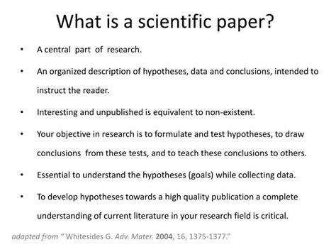 scientific paper powerpoint