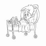 Sick Clipart Child Hospital Bed Clip Cartoon Graphicsfactory Svg Vector Clipground Preview Cliparts Characters Royalty sketch template
