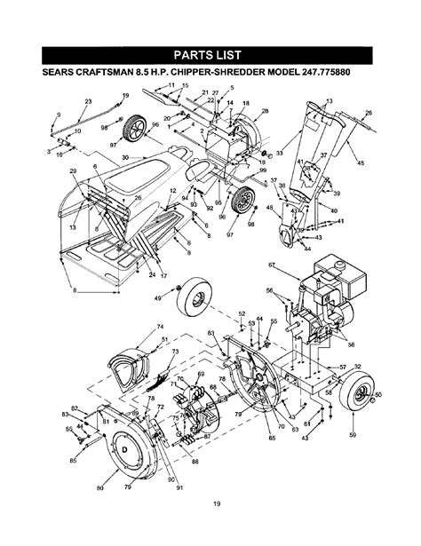 parts list craftsman  user manual page
