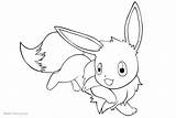 Eevee Coloring Pages Simple Printable Adults Kids sketch template