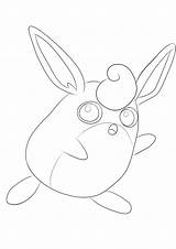 Pokemon Wigglytuff Coloring Generation Pages Normal Type Fairy Color Kids sketch template