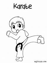 Karate Coloringhome sketch template