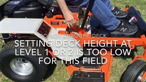 beast operating procedure determining  correct deck height  mowing youtube