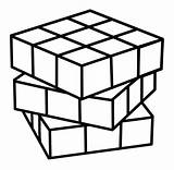 Cube Rubix Coloring Clipart Rubiks Pages Rubik Clip Printable Line Puzzle Color Soldier Roman Thick Lines Print Sweetclipart sketch template