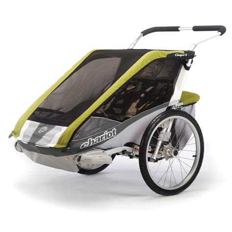 Chariot Cougar 2 Stroller Bike Trailer Avocado Silver Gray Ebay