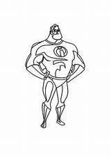 Incredibles Coloring Pages Mr Kids Incridible Printable Incredible Children Simple Color Cartoons sketch template