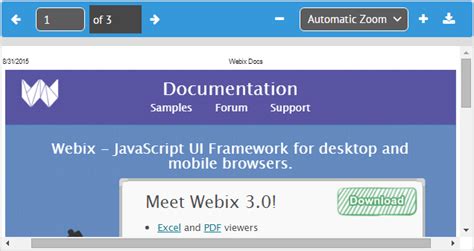 viewer   viewer widget documentation overview  usage webix docs