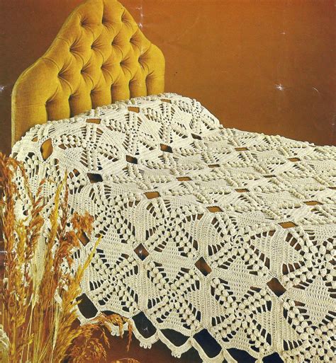 instant digital  crochet bedspread pattern  etsy uk
