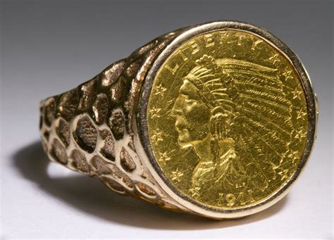 lot   gold ring    gold coin leonard auction sale