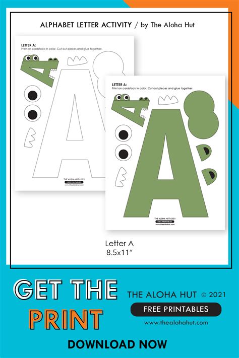 alphabet letter crafts  toddlers  prek letter   printable