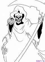 Reaper Grim Sciences Dragoart Holloween Mellos sketch template