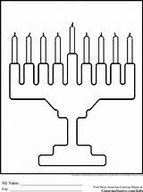 Menorah Chanukah Hanukkah Candle sketch template