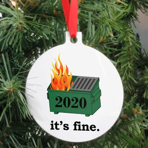 dumpster fire ornament  custom