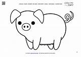 Pig Coloring Cute Color Sow Pages Farm sketch template
