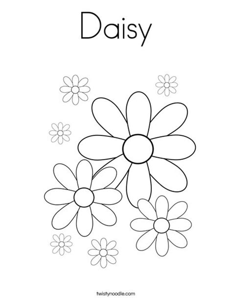 daisy coloring page twisty noodle