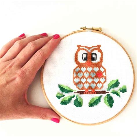 owl cross stitch kit studio koekoek