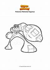 Melmetal Gigamax Coloring Colorare Supercolored Venusaur sketch template