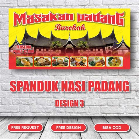 spanduk  masakan padang bisa request palng banner masakan padang