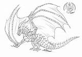 Wyvern Coloring Pages Lineart Template Sketch Deviantart sketch template