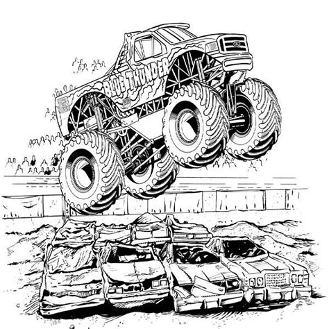 pin  tine castedo  mandalas monster truck coloring pages truck