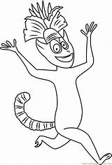 King Julien Coloring Madagascar Pages Xiii Happy Getcolorings Printable Getdrawings Color Coloringpages101 Wanted Most sketch template
