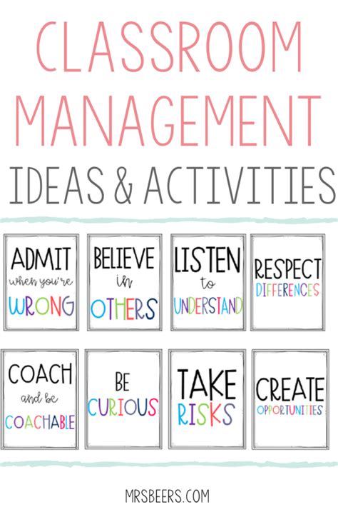 classroom management activities  middle school