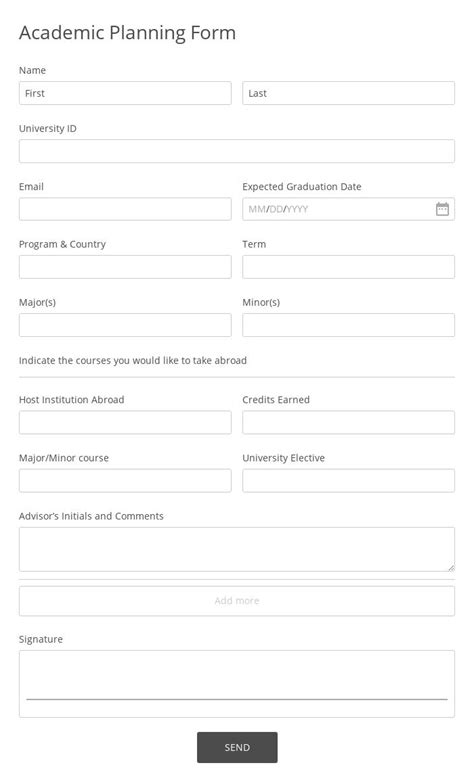 school profile form template  form builder