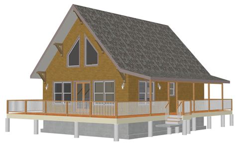 small cabin house plans  loft