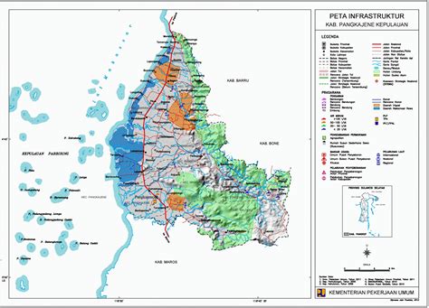 peta kabupaten pangkajene  kepulauan