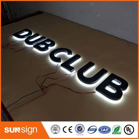 painted stainless steel backlit signage letters led  illuminated channel letters signs