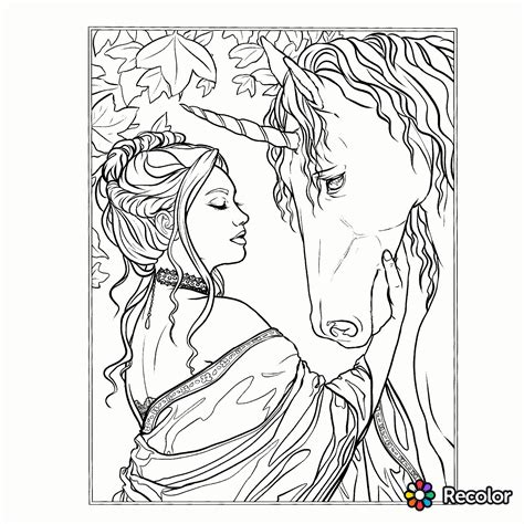 unicorn coloring page fantasy coloring pages  adults pinterest